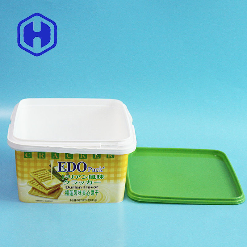 Lüks Dekoratif IML Konteyner Plastik Noel Peynir Kurabiye Paketleme Kurabiye Kutusu