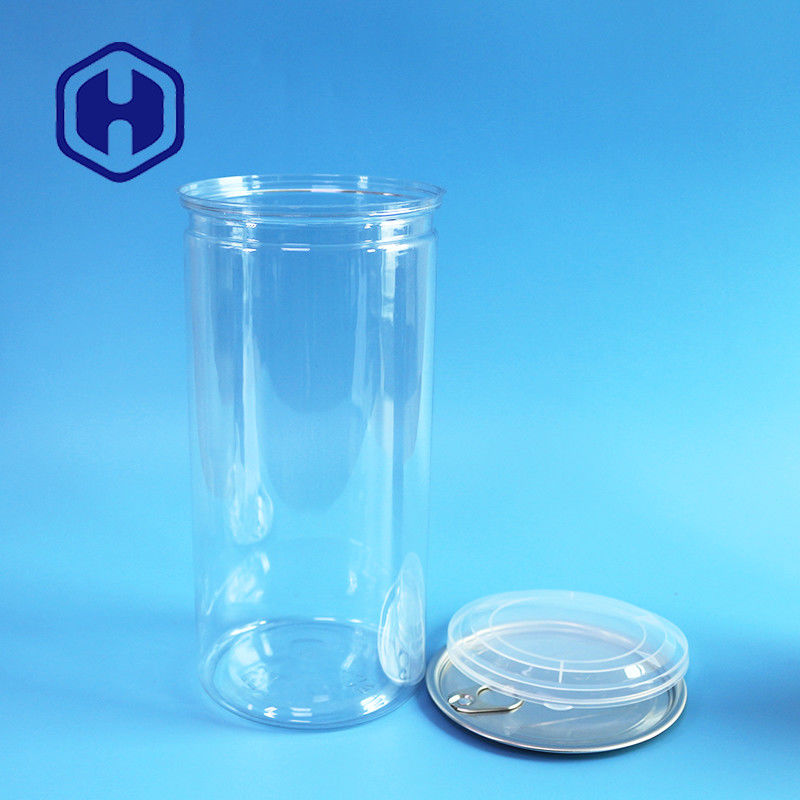 1380ml Patlamış mısır fasulyesi Açık PET kutu geniş ağızlı kolay doldurma ve dağıtım için