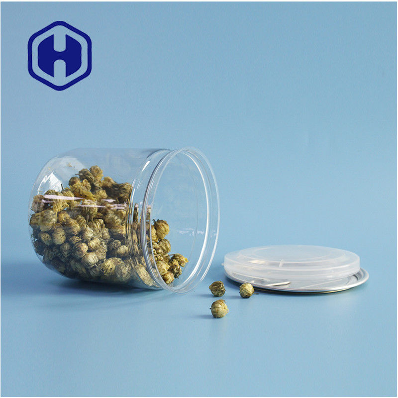 Süpermarket ambalajı Hava geçirmez sızıntı geçirmez PET plastik kurabiye kutuları kolay açılan kapağı ile