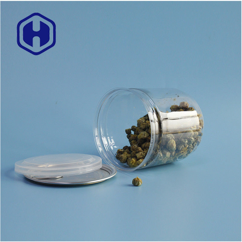 Süpermarket ambalajı Hava geçirmez sızıntı geçirmez PET plastik kurabiye kutuları kolay açılan kapağı ile