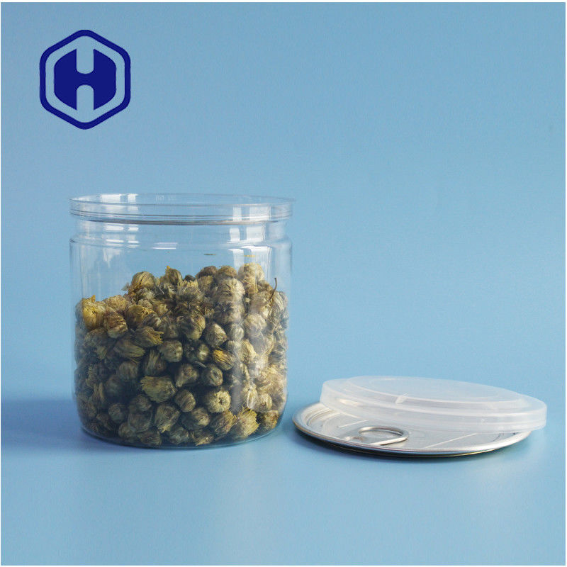 Süpermarket ambalajı Hava geçirmez sızıntı geçirmez PET plastik kurabiye kutuları kolay açılan kapağı ile