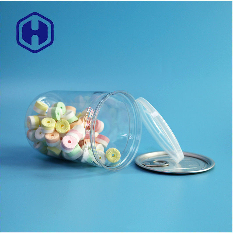 500 ml 17 oz süpermarket ambalajı kolay açılan alüminyum ucu ile şeffaf PET plastik kutu