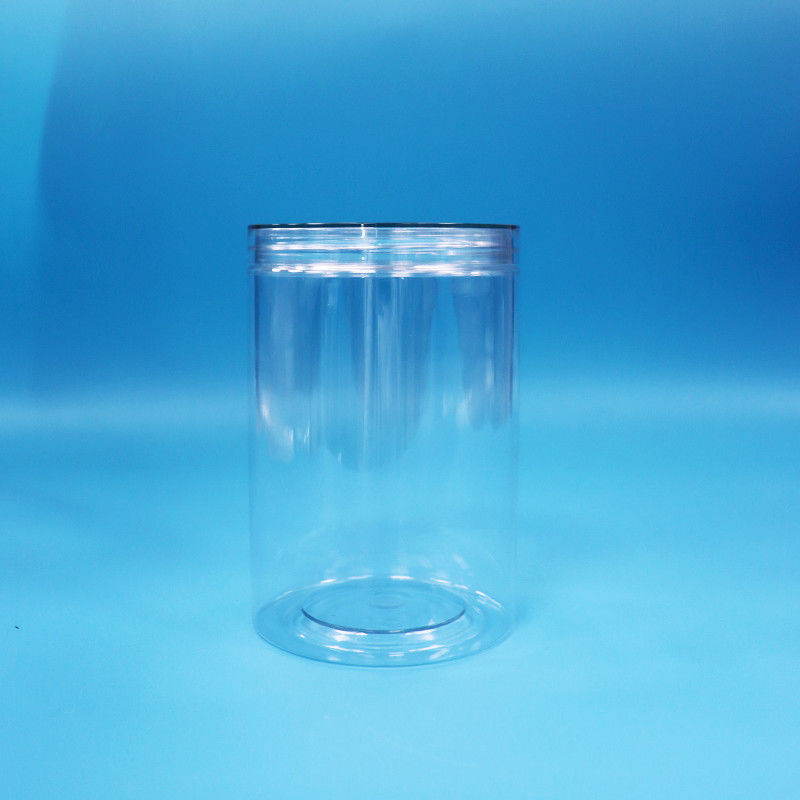 35.5oz Gıda Sınıfı Gıda Şekerli Fındıklar Açık Silindir Yuvarlak PET Plastik Kavanoz Açık vida Kapak