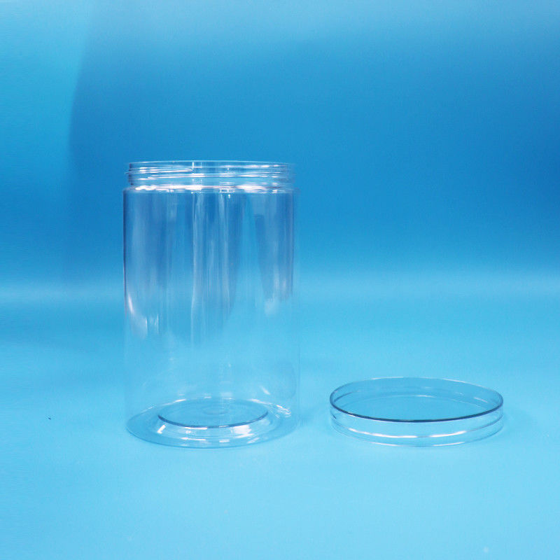 35.5oz Gıda Sınıfı Gıda Şekerli Fındıklar Açık Silindir Yuvarlak PET Plastik Kavanoz Açık vida Kapak