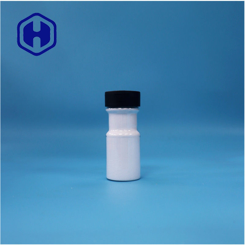 Şeffaf yuvarlak plastik tuz mısır nişasta gıda kalitesi baharat kavanozu Flip Top Kapak