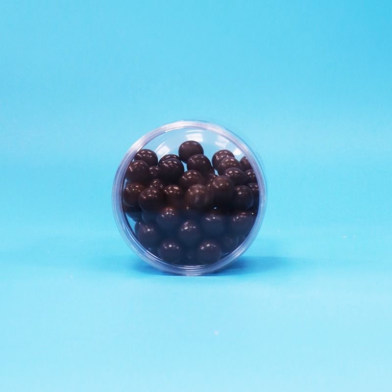 Şeffaf PET Plastik Kuru Gıda Şeker Kurabiye Kuruyemiş Hediye Kavanozları Vidalı Düz Kapaklı Gıda Sınıfı