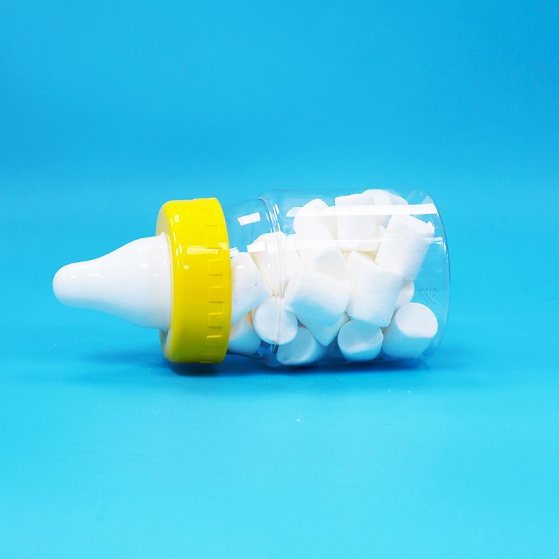 Gıda sınıfı Şeffaf PET Plastik Kapalı Kavanoz Vuruş Kapak Gıda Şekerli Kurabiye