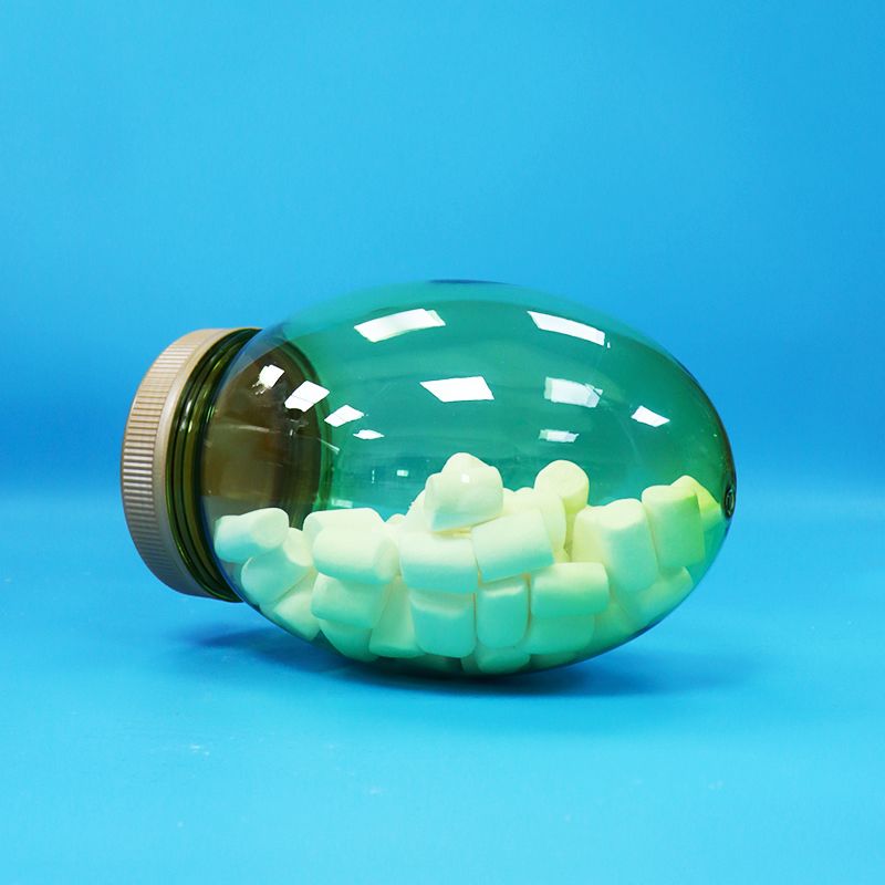 Eşsiz Şekilli Şeffaf Plastik PET Gıda Sınıfı Kuruyemiş Fıstık Şekeri Kavanozu Vidalı Düz Kapak