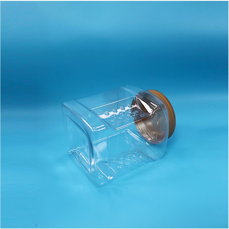 Şeffaf Vidalı Kapaklı Gıda Sınıfı PET Kavanozlar Doğranmış Nori Kurutulmuş Kırmızı Yabanmersini Fındık İçin