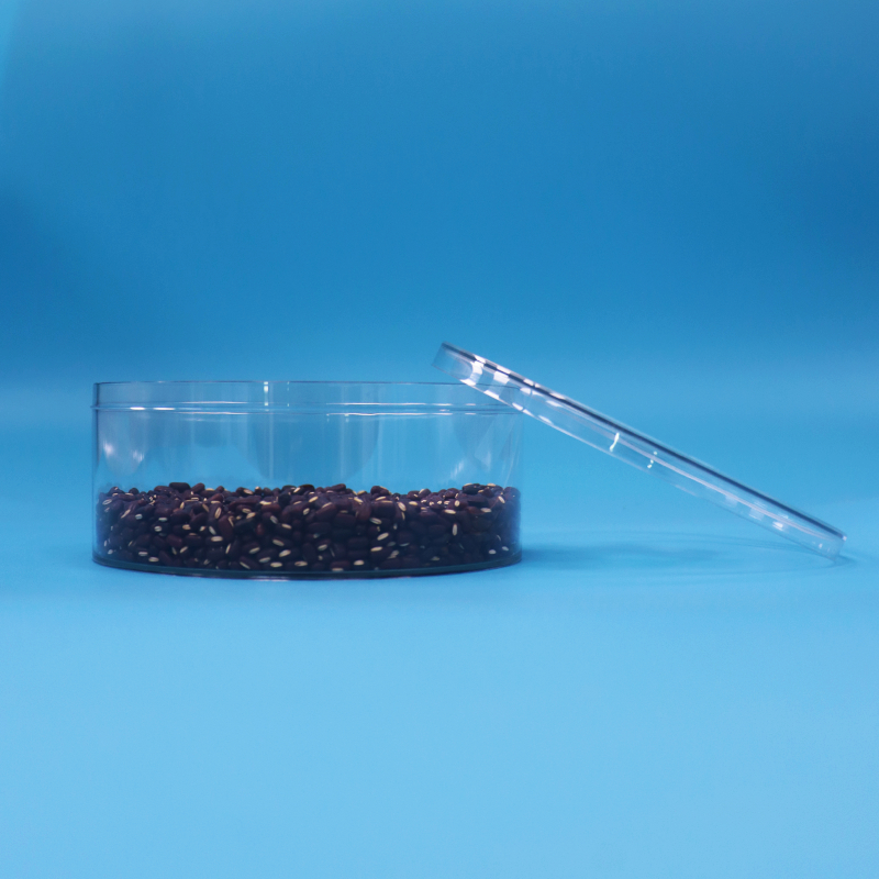 PET Wide Mouth Round PET Transparent Food Dried Food Storage Containers Clear Lids