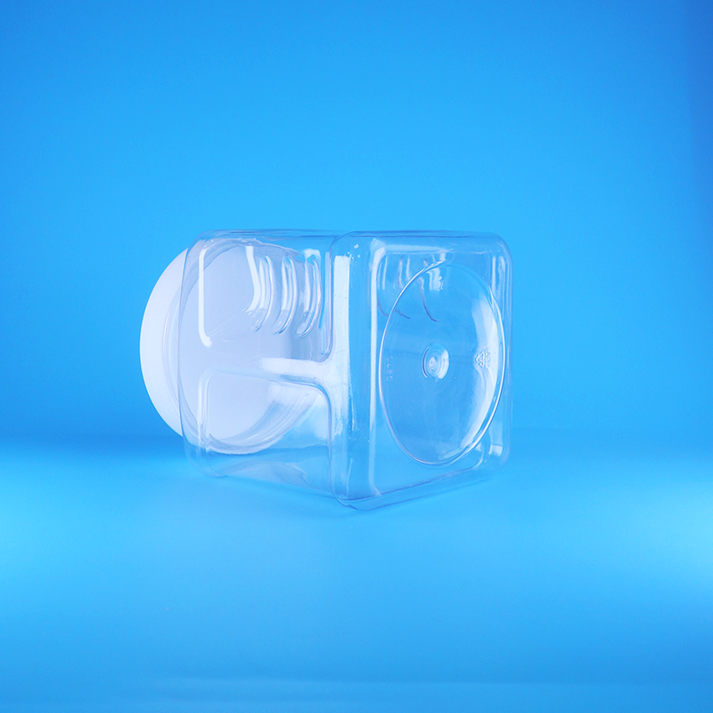 Tatlı Kuruyemiş Meyveler Bebek Maması İçin Kare Hava Almayan PET Vidalı Kapaklı Şeffaf Plastik Kavanozlar