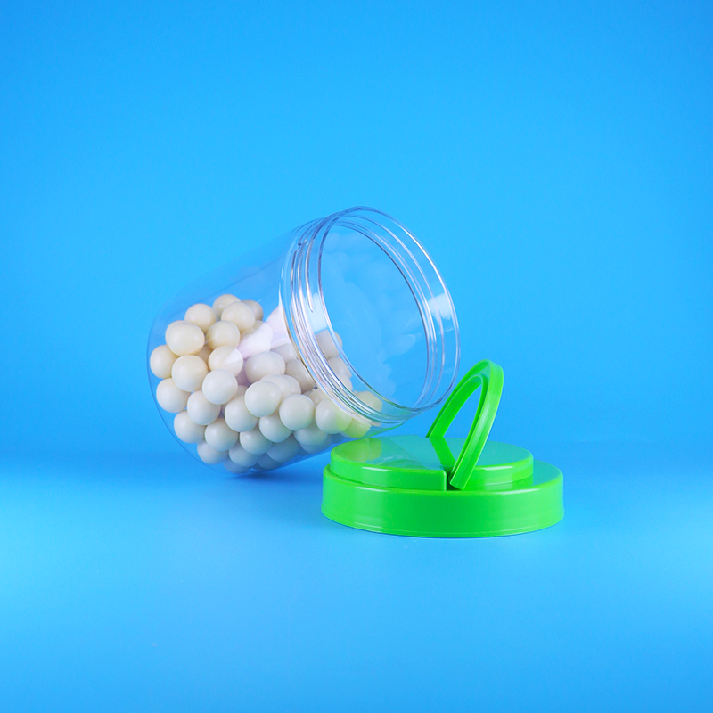 Bpa İçermeyen Vidalı Kapaklı Mühürlenebilir Boş Plastik PET Şeffaf Yuvarlak Fıstık Ezmesi Kavanozu