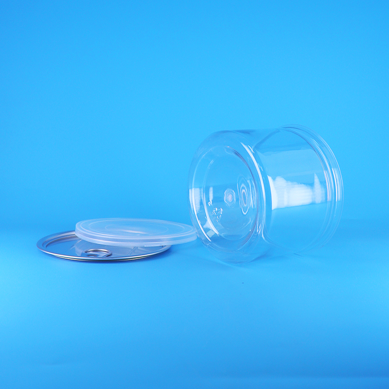 Gıda, Şekerleme, Kurabiye, Atıştırmalık, Çay Teneke Ambalaj Kutusu İçin Plastik PET Yuvarlak Kolay Açılır Kapak
