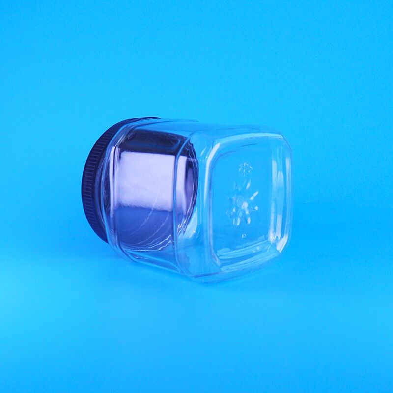 Kare Açık Havasız Döşeme Kapağı Plastik Atıştırmalık Kuru üzüm Geniş Fasulye Çam Fındığı Depolama Kavanozları