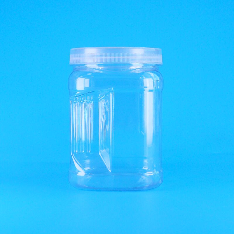 Kare Şeffaf Evcil Hayvan Plastik Saklama Kavanozu Tutma Ayısı Bisküvi Süt Tarihi Kızılcık Kurabiyesi Kavanozları