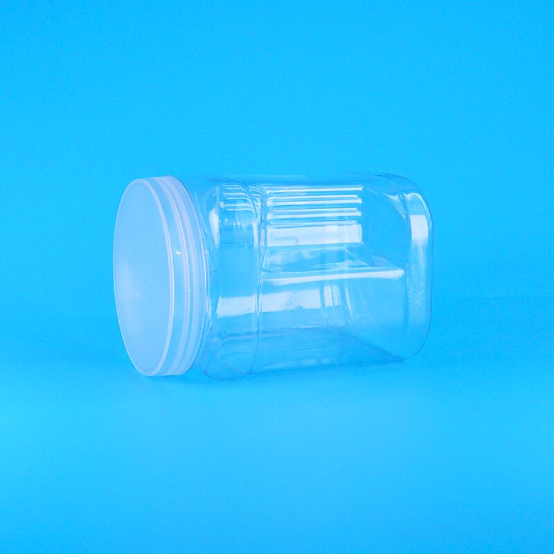 Kare Şeffaf Evcil Hayvan Plastik Saklama Kavanozu Tutma Ayısı Bisküvi Süt Tarihi Kızılcık Kurabiyesi Kavanozları