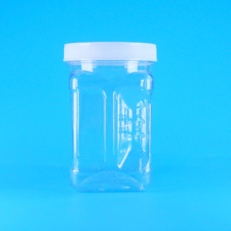 Emon dilimli Çilek kurabiyeleri Kurutulmuş mürekkepbalığı PET Açık Plastik vida kapağı Yakalama kavanozları Gıda sınıfı