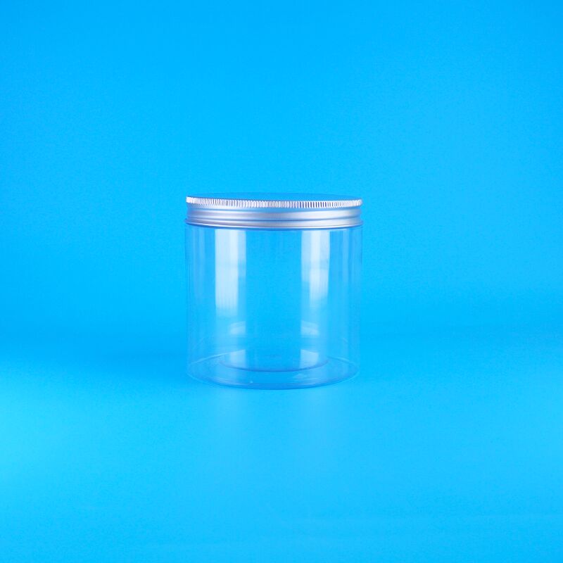 Silindir Kolay Açık Kapak Yiyecek Kahve Şeker Kekler Gül Çayı Plastik Açık PET Kavanoz