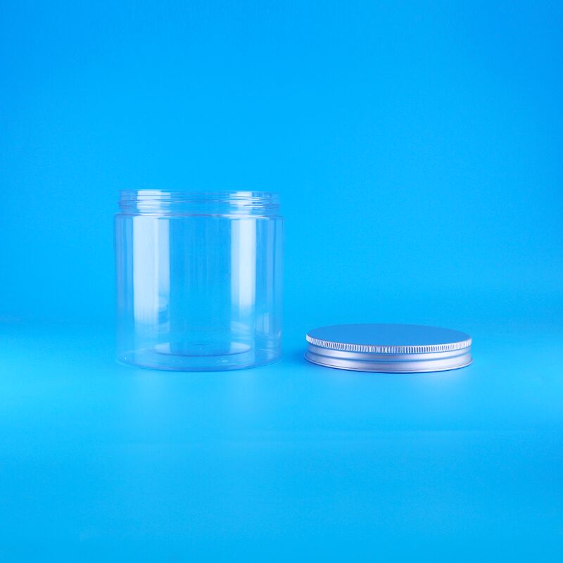 Silindir Kolay Açık Kapak Yiyecek Kahve Şeker Kekler Gül Çayı Plastik Açık PET Kavanoz