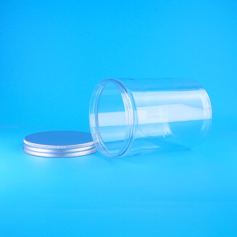 Geniş Ağız Kırmızı Tarih Zeytin Patlamış Mısır Yuvarlak Açık PET Gıda Derecesi Kavanoz Düz Kapak