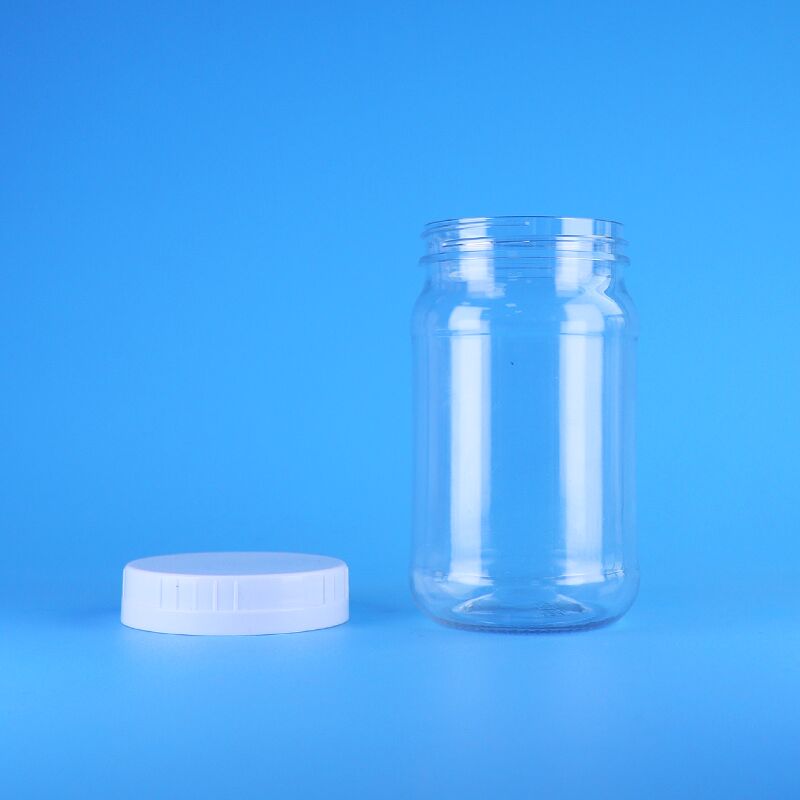 220ml Clear PET Plastic Jar White Screw Cap For Salad Jam Food Packaging Solutions