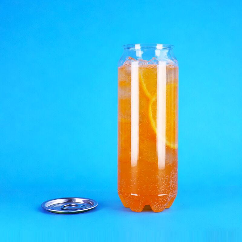 Kolay Açık Kapağı 500ml Kapaklı PET Plastik Kutusu Karbonatlı İçecekler ve Alkollü İçecekler İçin Sızıntı Kanıtlı