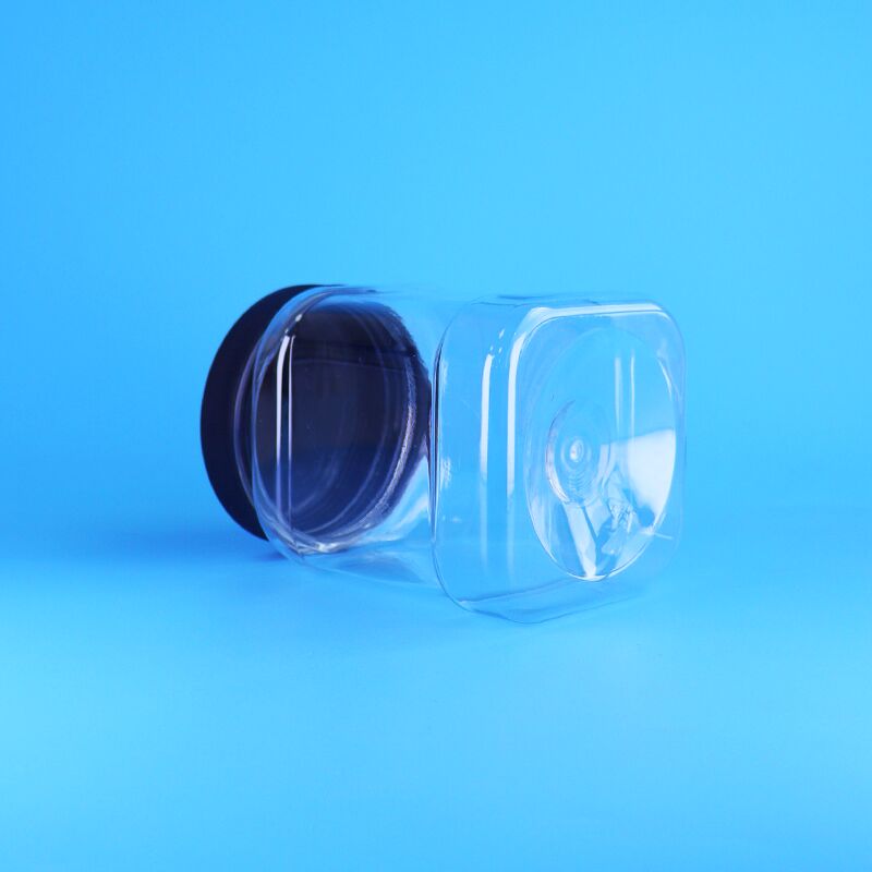 850ml Gıda Sınıfı PET Kare Şekilli Plastik Ambalaj Kavanozu Vidalı Kapaklı Bebek Maması ve Şeker Saklama İçin