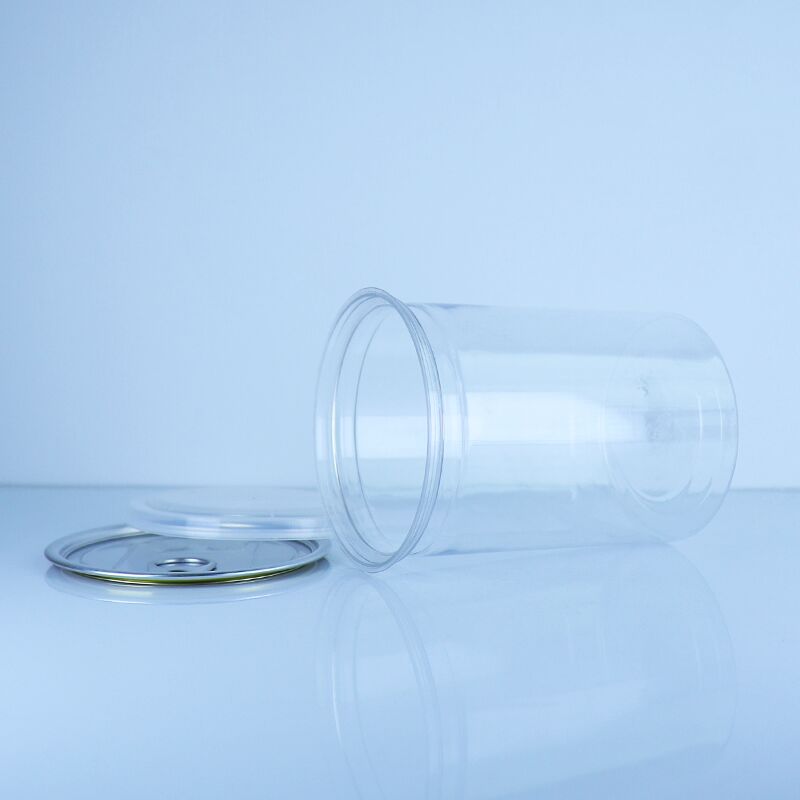 Kolay Açılır PE Kapaklı Şeffaf PET Mama Saklama Bisküvi Pasta Şeker Kuruyemiş Kutusu