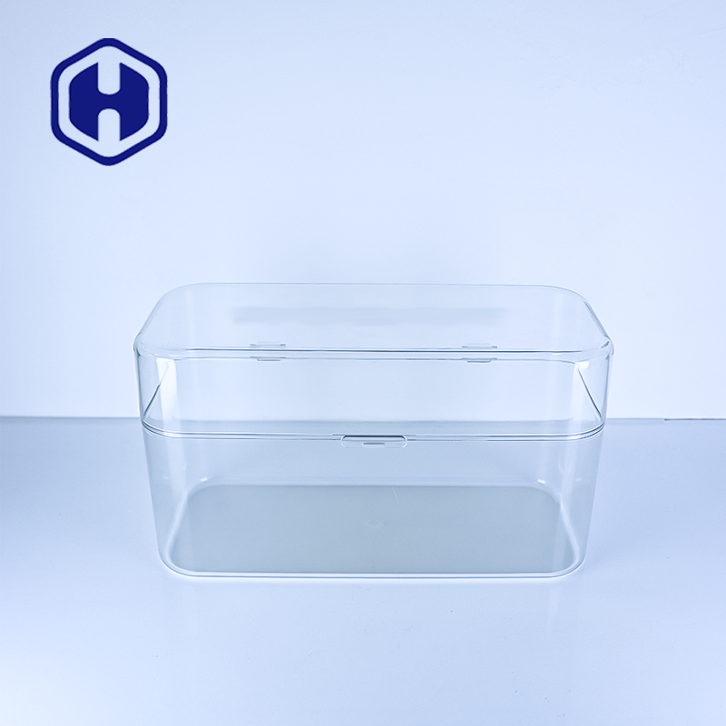 FSSC22000 Certified Large Square PET Box with Flip Top Lid Transparent Premium OEM Wholesale