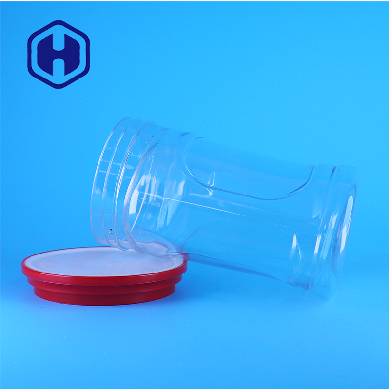 Food Grade Clear Screw Lid PET Custom Jar For Pet Food Cake Dry Fruits Food Packing