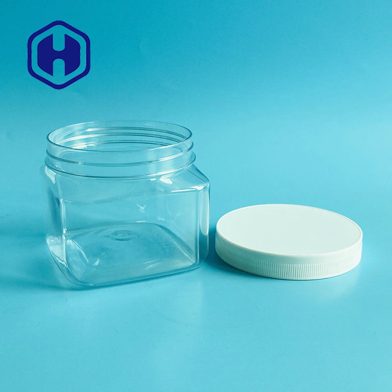 500g 17.63oz Vücut Ovma Kremi Bebek Pudrası İçin Kare Kozmetik Plastik Kavanoz