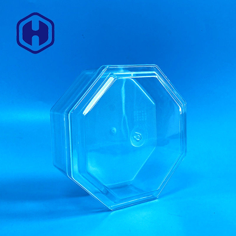 Sekizgen Özel Somun Eti Cubilose 15oz Şeffaf PET Kutu