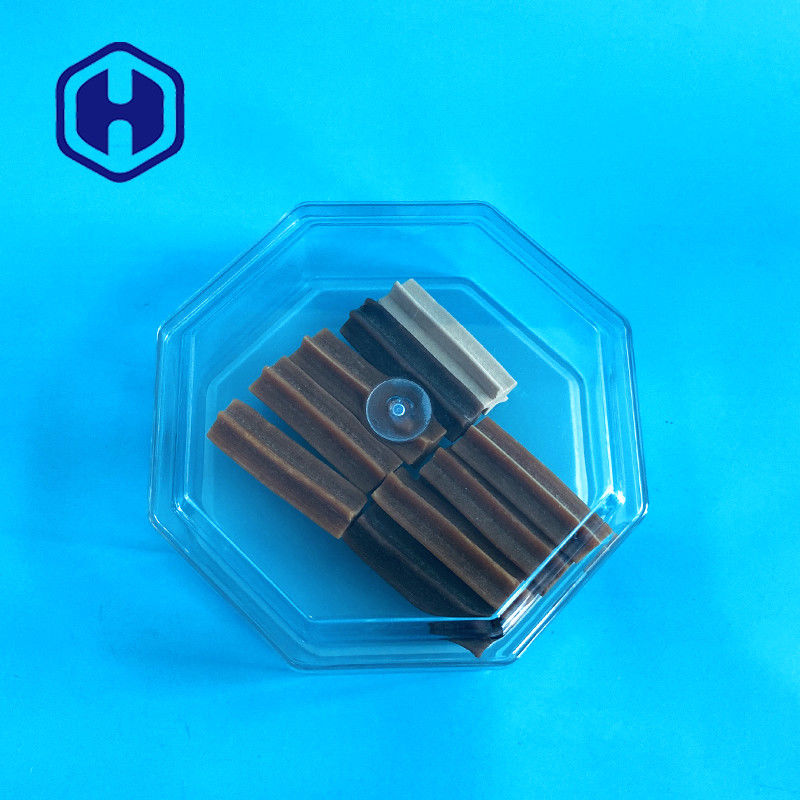 Sekizgen Özel Somun Eti Cubilose 15oz Şeffaf PET Kutu