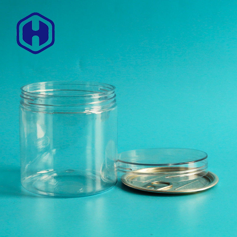 Şeffaf Hava Geçirmez Plastik Kutular Fıstık Geniş Ağızlı Pet Yuvarlak Halka Vidalı Kapaklı Eoe Çekin