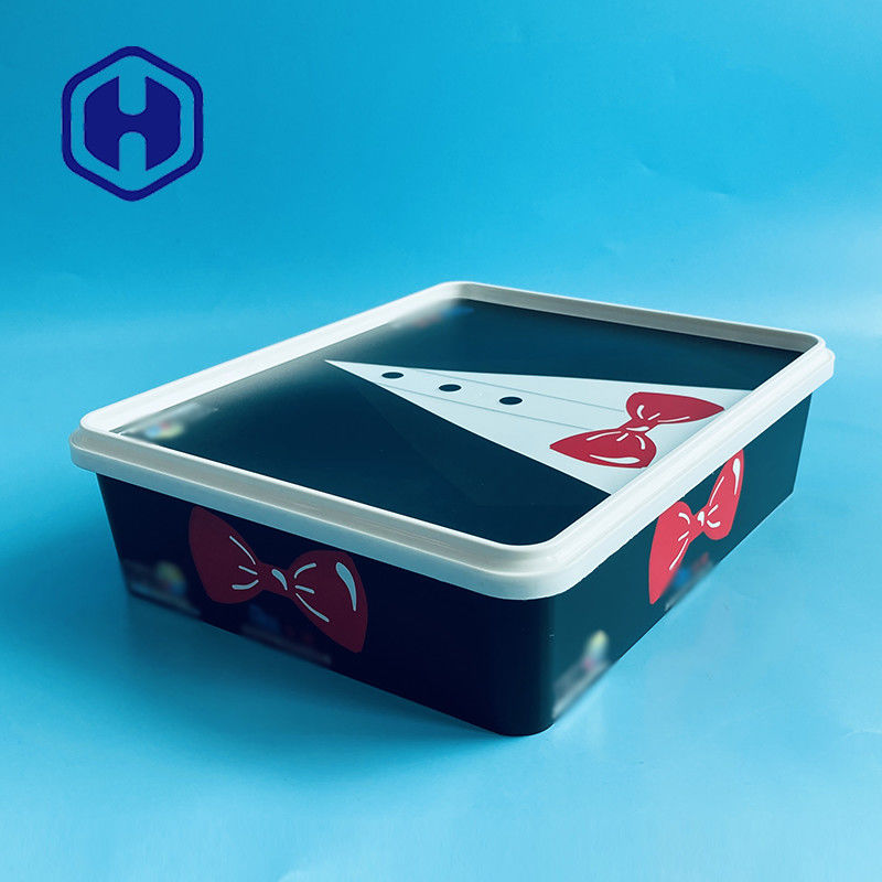 Dikdörtgen IML Plastik Kaplar Noel Hediyesi Tatil Hediye Kutusu Ceket Ceket Etek Eldiven T - Gömlek Paketi