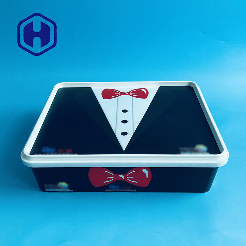 Dikdörtgen IML Plastik Kaplar Noel Hediyesi Tatil Hediye Kutusu Ceket Ceket Etek Eldiven T - Gömlek Paketi