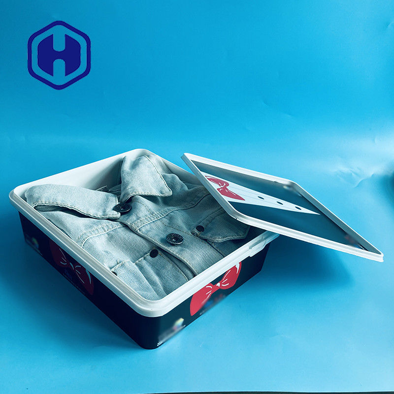 Dikdörtgen IML Plastik Kaplar Noel Hediyesi Tatil Hediye Kutusu Ceket Ceket Etek Eldiven T - Gömlek Paketi