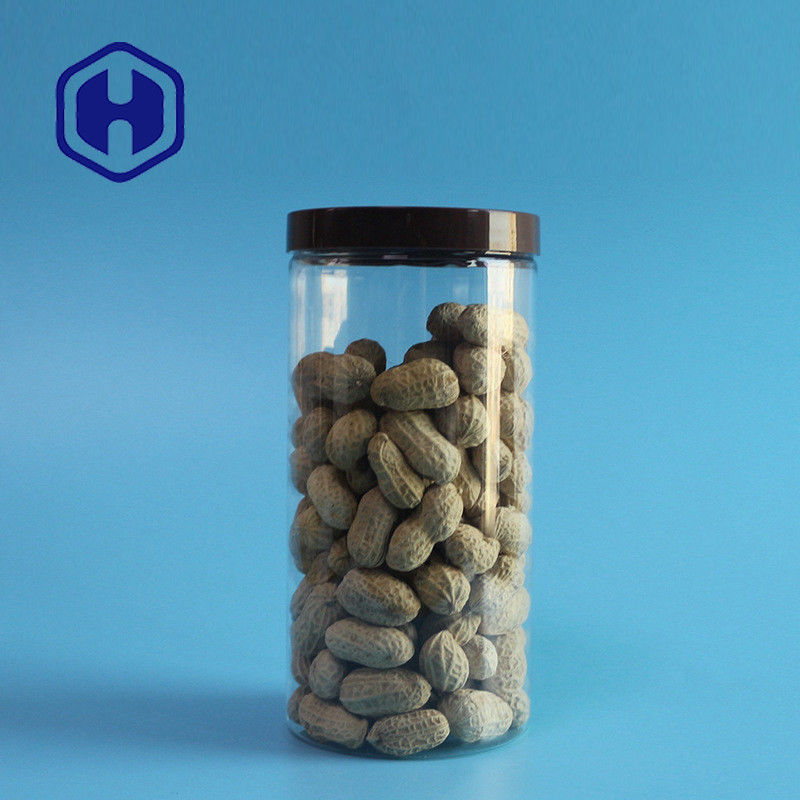 750ml Sızdırmaz Plastik Kavanoz Düz Taraflı Şeffaf Uzun Tel Bobin Ambalajı PET Geniş Ağızlı