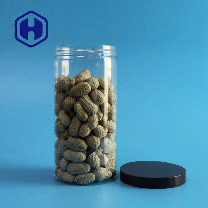 750ml Sızdırmaz Plastik Kavanoz Düz Taraflı Şeffaf Uzun Tel Bobin Ambalajı PET Geniş Ağızlı