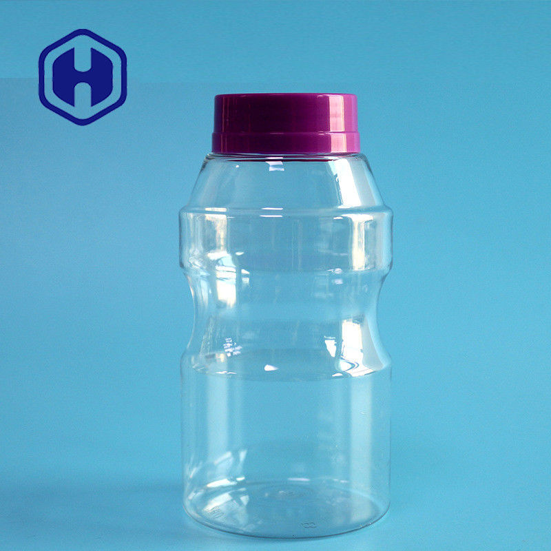 Çikolatalı Fasulye Tohumları İçin 300ml Sızdırmaz Plastik Kavanoz Vidalı Kapaklı Küçük Ağızlı PET Şeker Kavanozları