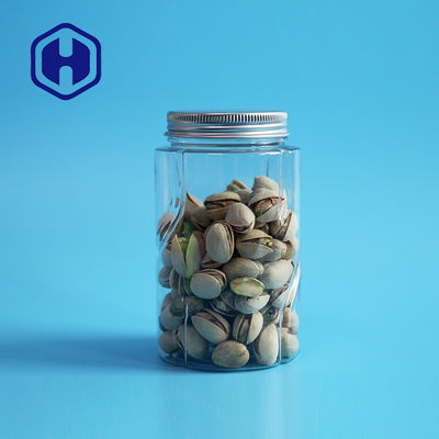 116mm Yükseklik Boş Plastik Ambalaj Kavanozu 360ml Yuvarlak Alüminyum Vidalı Kapak