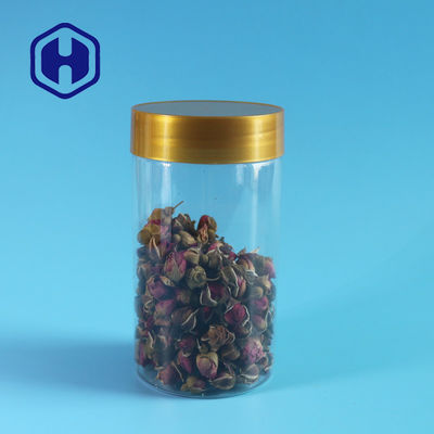 Yuvarlak Düz 300ml Hava Geçirmez Plastik Kavanoz Gıda Güvenli 116mm Yükseklik