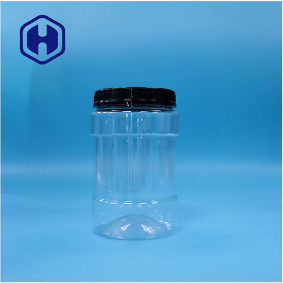 Yuvarlak Şeffaf Plastik PET Gıda Sınıfı Şekerleri Biber Fındıkları Kavanoz Döşeme Kapağı