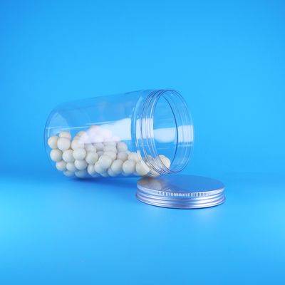 Şeffaf Geniş Ağızlı PET Plastik Bebek Maması Şeker Uzun Yuvarlak Kavanoz Alüminyum Düz Kapak