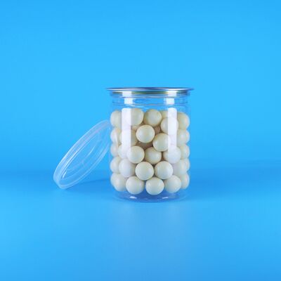 Kolay Açılır Kapaklı Organik Yaban Orman Fındığı Kurutulmuş Gıda Şeffaf Plastik PET Patlamış Mısır Kutuları