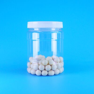 Hava Geçirmez Şeffaf PET Plastik Kahve Şekeri Cevizli Sandviç Kurabiyeler Gevrek Fıstık Kavanozları Kapak