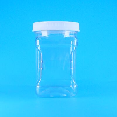 Emon dilimli Çilek kurabiyeleri Kurutulmuş mürekkepbalığı PET Açık Plastik vida kapağı Yakalama kavanozları Gıda sınıfı