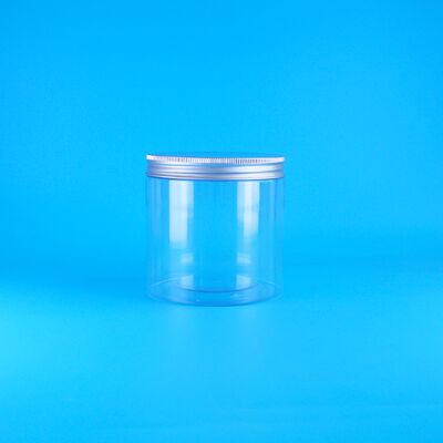 Silindir Kolay Açık Kapak Yiyecek Kahve Şeker Kekler Gül Çayı Plastik Açık PET Kavanoz