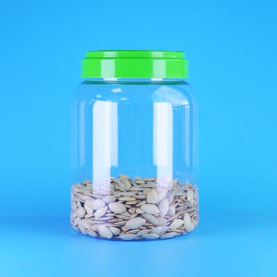 Gıda sınıfı Düz Kapak Açık Kahve Şeker Lotus Tohumu Bebek Yiyecekleri PET Yuvarlak Plastik Kavanoz