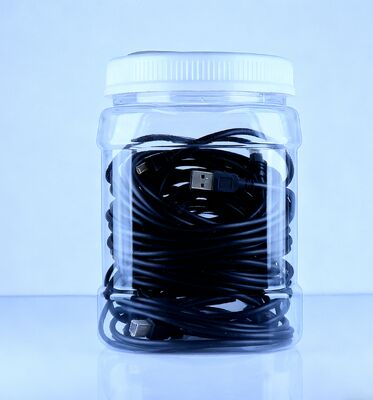 İyi Sızdırmazlık Plastik PET Kare Şeklinde Şeffaf Kavanoz Çin Yam Keki Dolgusu Bisküvi Vidalı Kapak